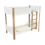 Liam White/Natural Twin/Twin Bunk Bed by Homelegance at Eve Furniture