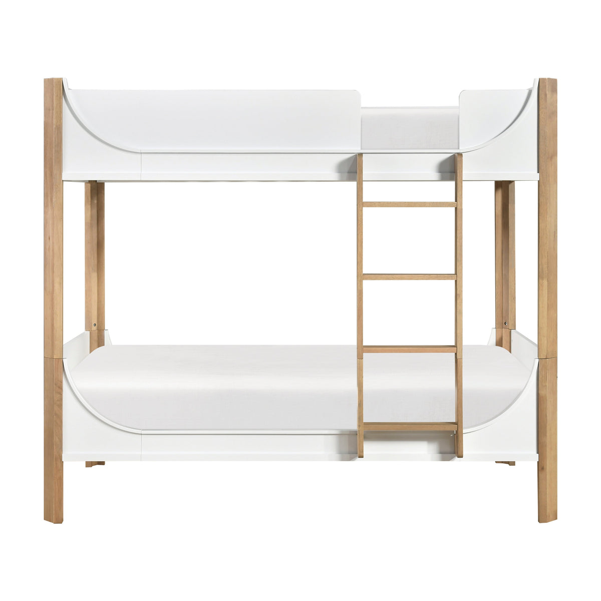 Liam White/Natural Twin/Twin Bunk Bed by Homelegance at Eve Furniture