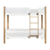Liam White/Natural Twin/Twin Bunk Bed by Homelegance at Eve Furniture