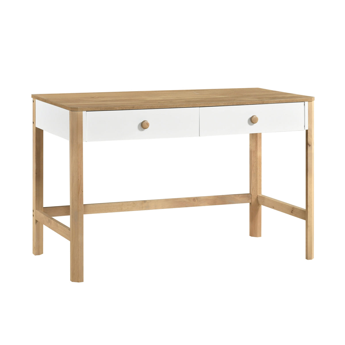 Liam White/Natural Writing Desk by Homelegance at Eve Furniture
