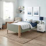 Liam White/Natural Writing Desk with Hutch by Homelegance at Eve Furniture