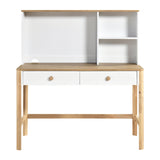 Liam White/Natural Writing Desk with Hutch by Homelegance at Eve Furniture