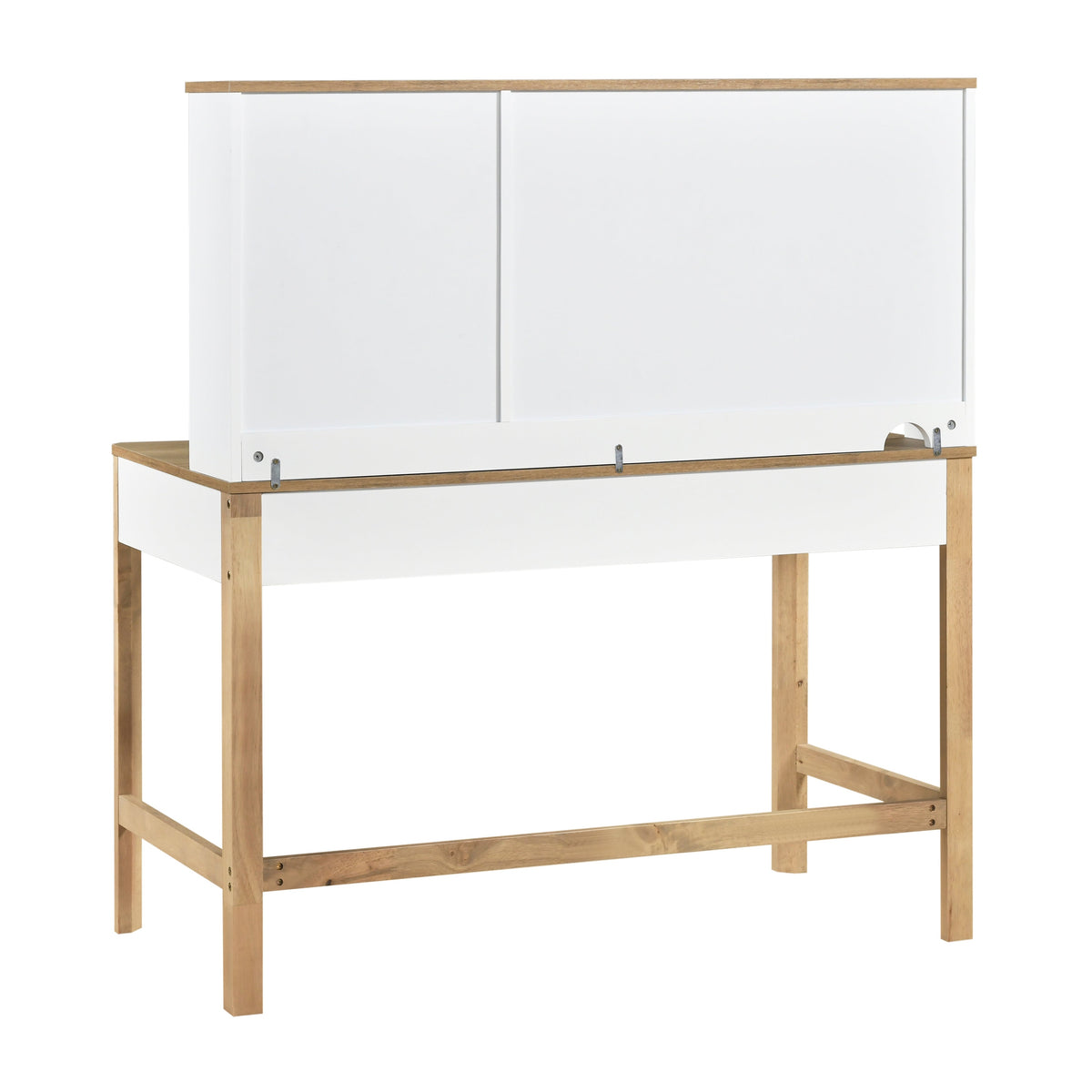Liam White/Natural Writing Desk with Hutch by Homelegance at Eve Furniture