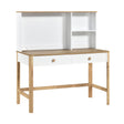 Liam White/Natural Writing Desk with Hutch by Homelegance at Eve Furniture