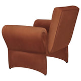 Liana Rust Orange Upholstered Roll Arm Accent Armchair by Coaster at Eve Furniture