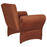 Liana Rust Orange Upholstered Roll Arm Accent Armchair by Coaster at Eve Furniture