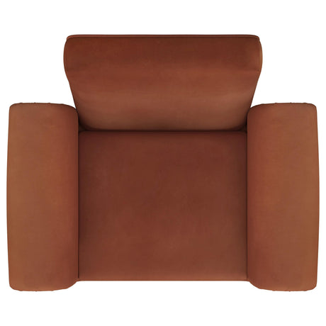 Liana Rust Orange Upholstered Roll Arm Accent Armchair by Coaster at Eve Furniture
