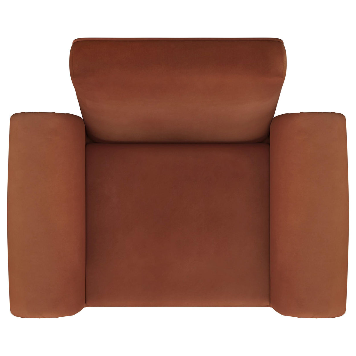 Liana Rust Orange Upholstered Roll Arm Accent Armchair