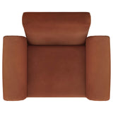 Liana Rust Orange Upholstered Roll Arm Accent Armchair