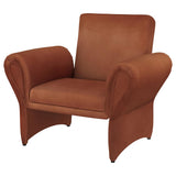 Liana Rust Orange Upholstered Roll Arm Accent Armchair