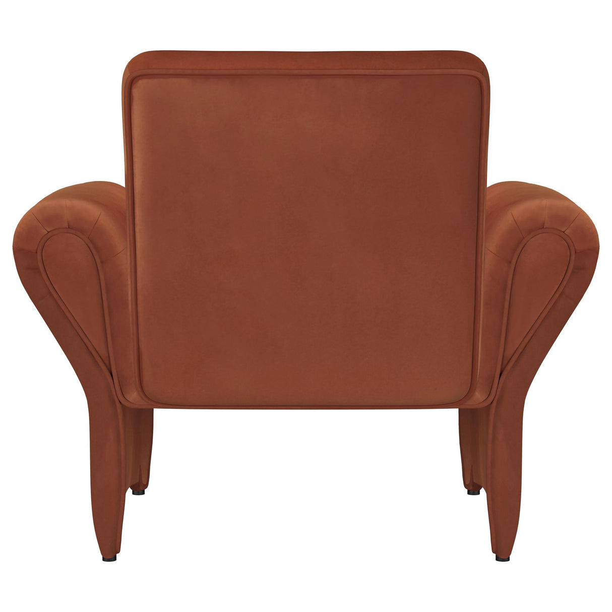 Liana Rust Orange Upholstered Roll Arm Accent Armchair