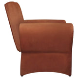 Liana Rust Orange Upholstered Roll Arm Accent Armchair