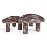 Libby 2-Piece Faux Red Levanto Marble Nesting Coffee Table Set by TOV Furniture at Eve Furniture