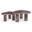 Libby 2-Piece Faux Red Levanto Marble Nesting Coffee Table Set by TOV Furniture at Eve Furniture