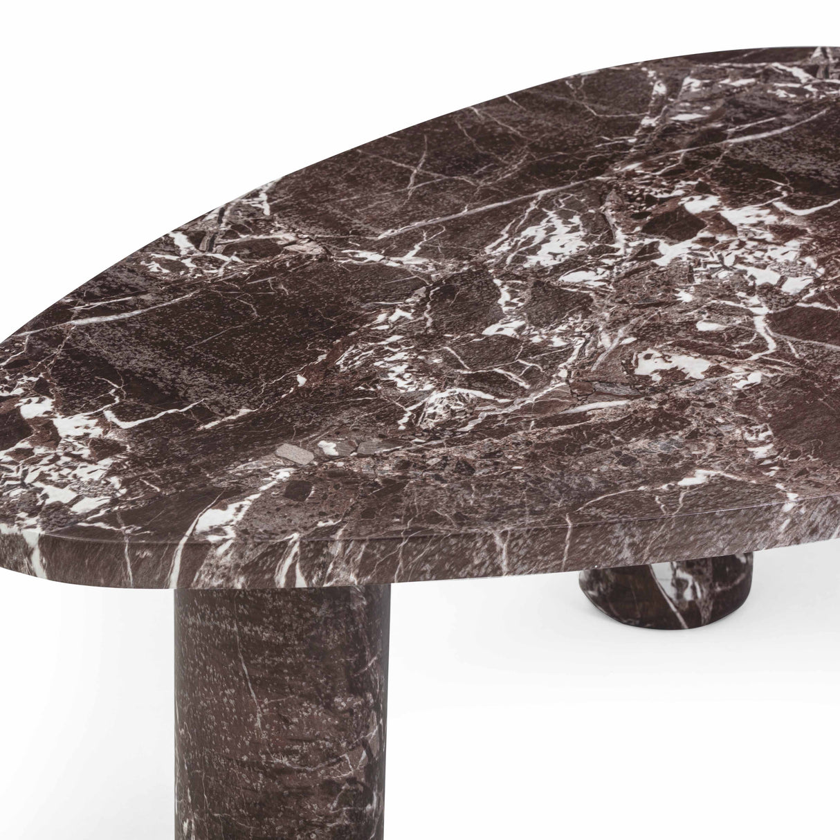 Libby Faux Red Levanto Marble Indoor/Outdoor Coffee Table (36"-48") by TOV Furniture at Eve Furniture