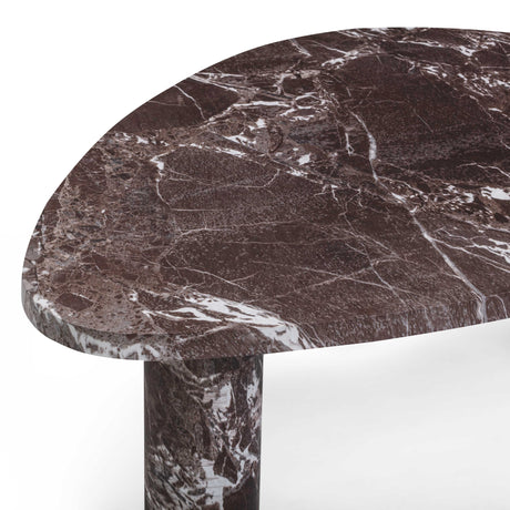 Libby Faux Red Levanto Marble Indoor/Outdoor Coffee Table (36"-48") by TOV Furniture at Eve Furniture