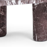 Libby Faux Red Levanto Marble Indoor/Outdoor Coffee Table (36"-48") by TOV Furniture at Eve Furniture