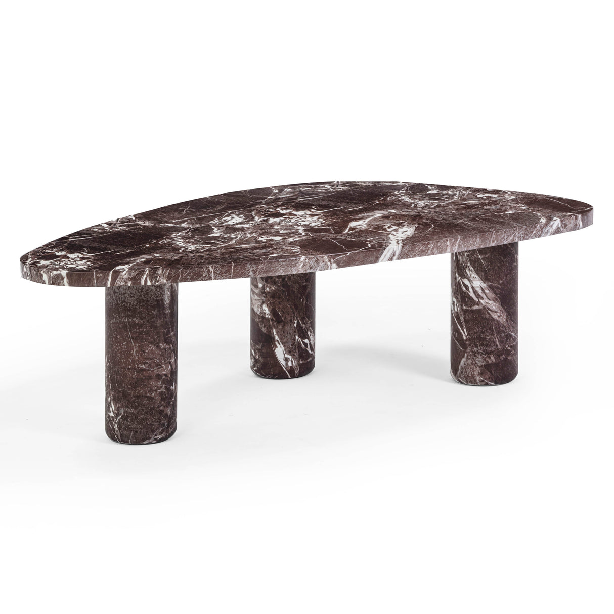 Libby Faux Red Levanto Marble Indoor/Outdoor Coffee Table (36"-48") by TOV Furniture at Eve Furniture