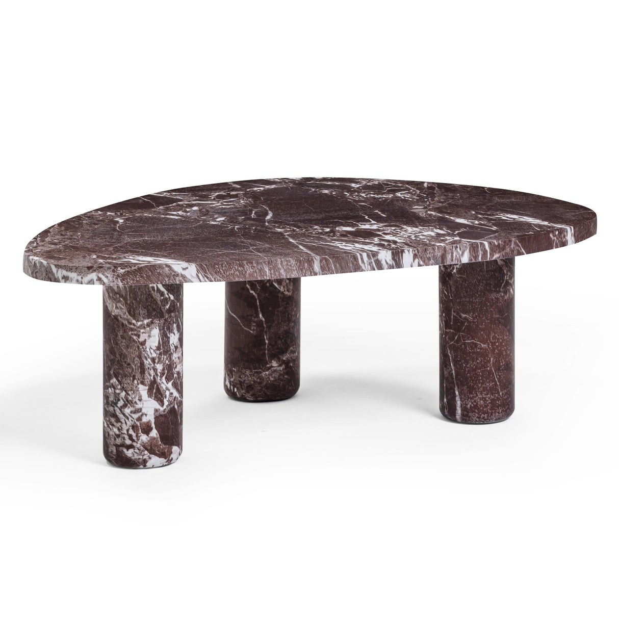 Libby Faux Red Levanto Marble Indoor/Outdoor Coffee Table (36"-48") by TOV Furniture at Eve Furniture