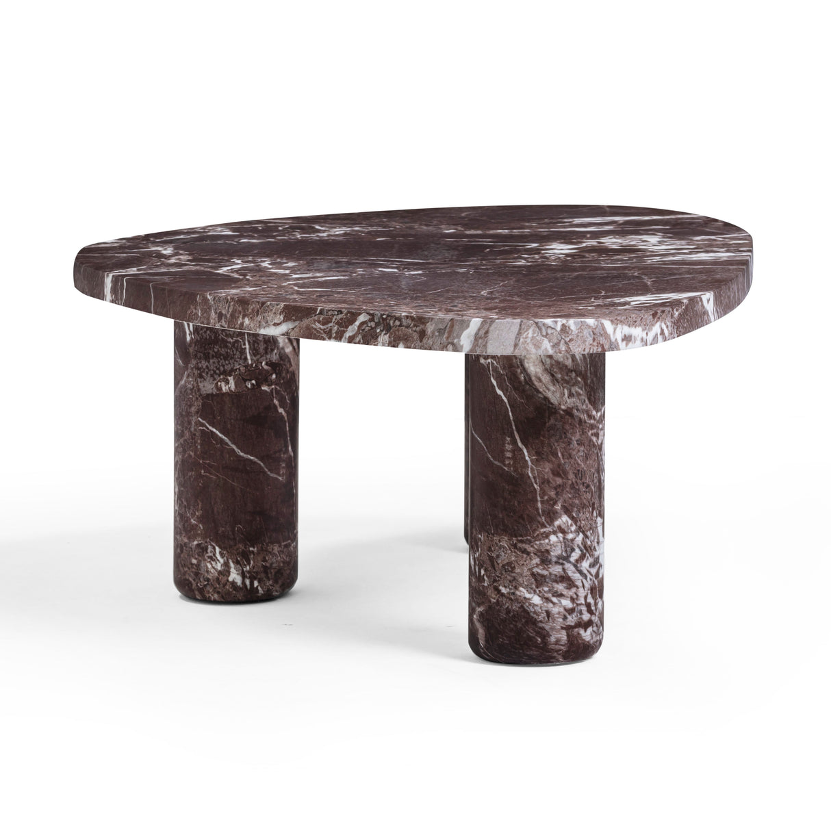 Libby Faux Red Levanto Marble Indoor/Outdoor Coffee Table (36"-48") by TOV Furniture at Eve Furniture