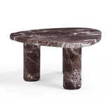 Libby Faux Red Levanto Marble Indoor/Outdoor Coffee Table (36"-48") by TOV Furniture at Eve Furniture