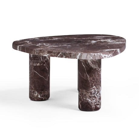 Libby Faux Red Levanto Marble Indoor/Outdoor Coffee Table (36"-48") by TOV Furniture at Eve Furniture