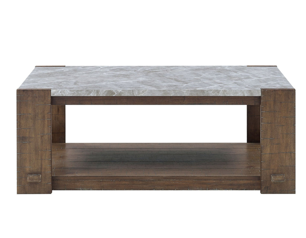 Libby Sintered Stone Coffee Table w/Casters