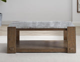 Libby Sintered Stone Coffee Table w/Casters by Steve Silver at Eve Furniture