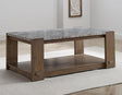 Libby Sintered Stone Coffee Table w/Casters by Steve Silver at Eve Furniture