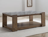 Libby Sintered Stone Coffee Table w/Casters by Steve Silver at Eve Furniture