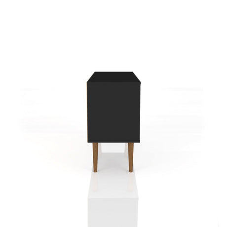 Liberty 42.52 TV Stand in Black by Manhattan Comfort at Eve Furniture