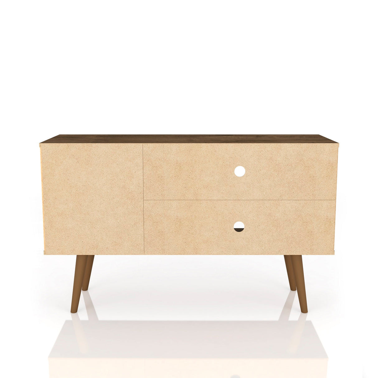 Liberty 42.52 TV Stand in Rustic Brown and 3D Brown Prints by Manhattan Comfort at Eve Furniture