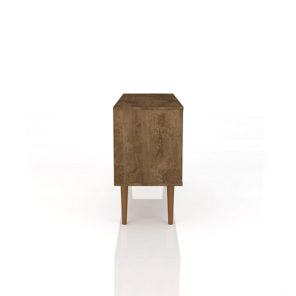 Liberty 42.52 TV Stand in Rustic Brown and White by Manhattan Comfort at Eve Furniture