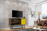 Liberty 42.52 TV Stand in Rustic Brown and Yellow by Manhattan Comfort at Eve Furniture