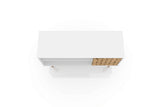 Liberty 42.52 TV Stand in White and 3D Brown Prints by Manhattan Comfort at Eve Furniture