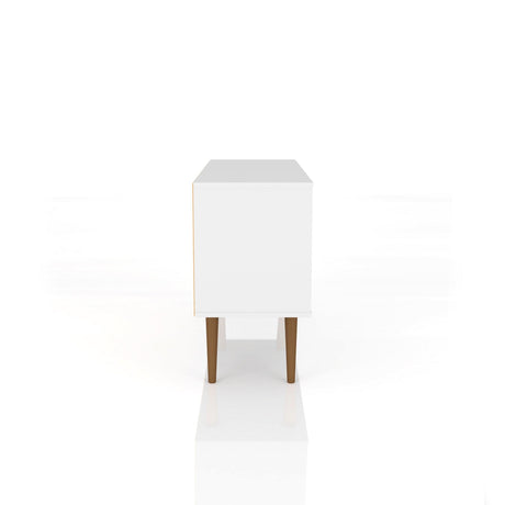 Liberty 42.52 TV Stand in White and Rustic Brown by Manhattan Comfort at Eve Furniture