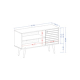 Liberty 42.52 TV Stand in White by Manhattan Comfort at Eve Furniture