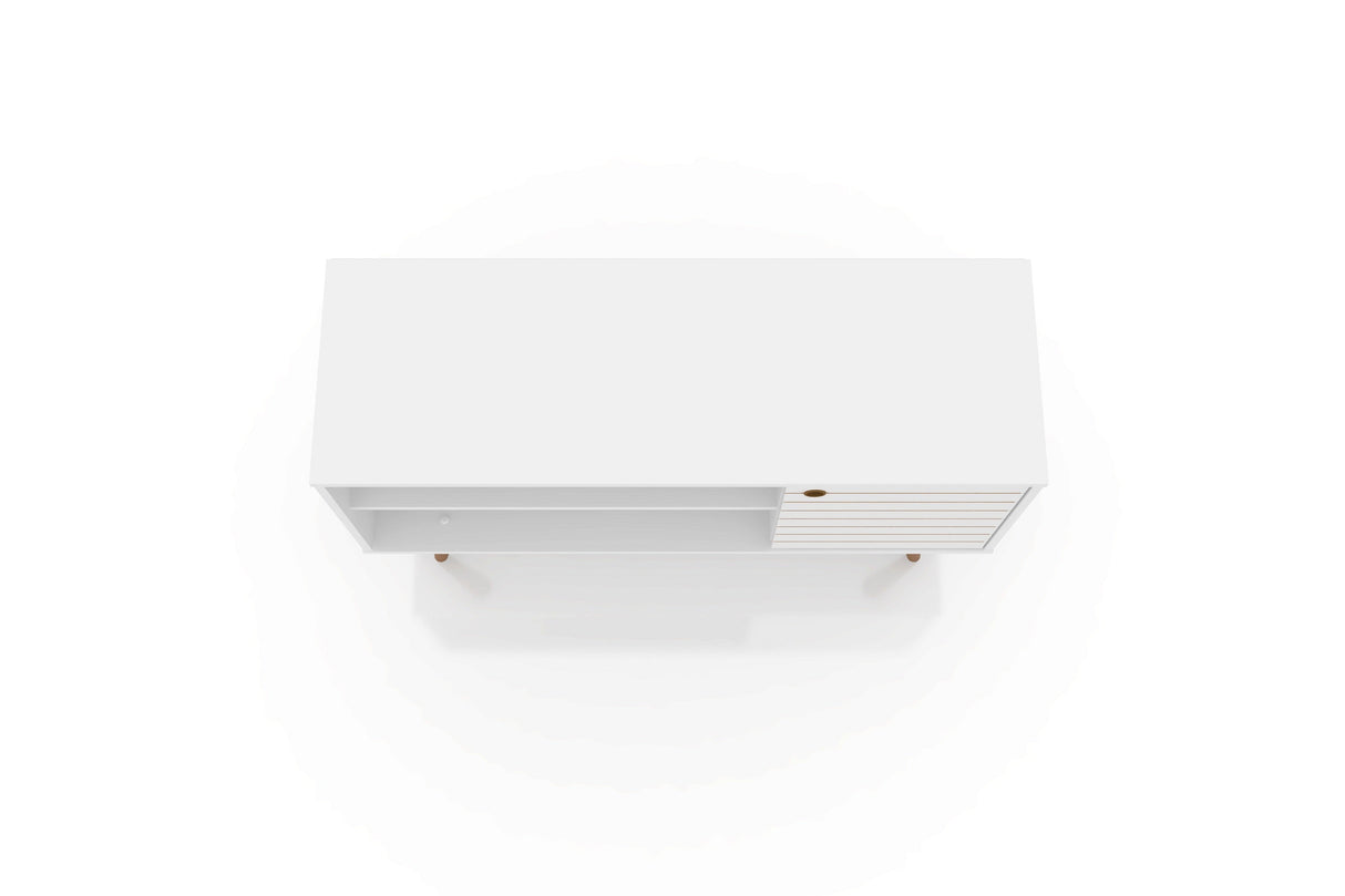 Liberty 42.52 TV Stand in White by Manhattan Comfort at Eve Furniture