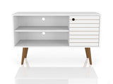 Liberty 42.52 TV Stand in White by Manhattan Comfort at Eve Furniture
