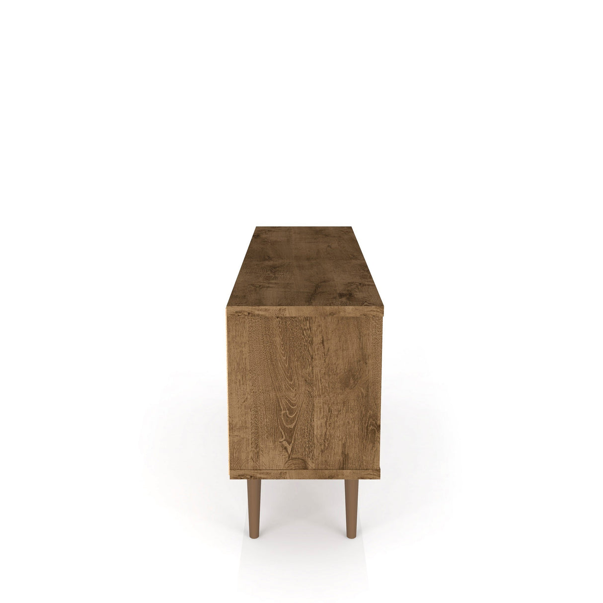 Liberty 53.14" Mid-Century Modern TV Stand in Rustic Brown and 3D Brown Prints by Manhattan Comfort at Eve Furniture