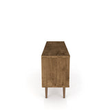 Liberty 53.14" Mid-Century Modern TV Stand in Rustic Brown and 3D Brown Prints by Manhattan Comfort at Eve Furniture