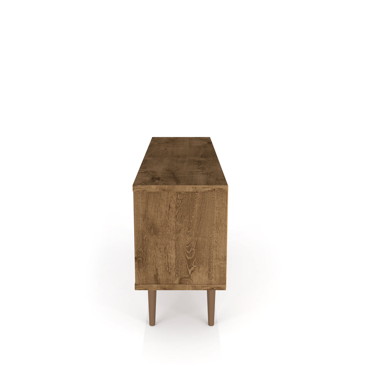 Liberty 53.14" Mid-Century Modern TV Stand in Rustic Brown and 3D Brown Prints by Manhattan Comfort at Eve Furniture