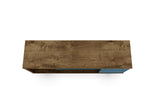 Liberty 53.14" Mid-Century Modern TV Stand in Rustic Brown and Aqua Blue by Manhattan Comfort at Eve Furniture