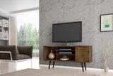 Liberty 53.14" Mid-Century Modern TV Stand in Rustic Brown by Manhattan Comfort at Eve Furniture