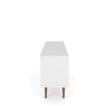 Liberty 53.14" Mid-Century Modern TV Stand in White and 3D Brown Prints by Manhattan Comfort at Eve Furniture