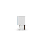 Liberty 53.14" Mid-Century Modern TV Stand in White and Aqua Blue by Manhattan Comfort at Eve Furniture