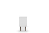 Liberty 53.14" Mid-Century Modern TV Stand in White and Rustic Brown by Manhattan Comfort at Eve Furniture