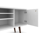 Liberty 53.14" Mid-Century Modern TV Stand in White by Manhattan Comfort at Eve Furniture
