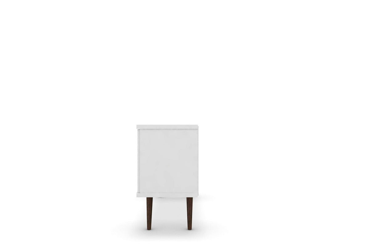Liberty 53.14" Mid-Century Modern TV Stand in White by Manhattan Comfort at Eve Furniture