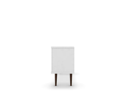 Liberty 53.14" Mid-Century Modern TV Stand in White by Manhattan Comfort at Eve Furniture
